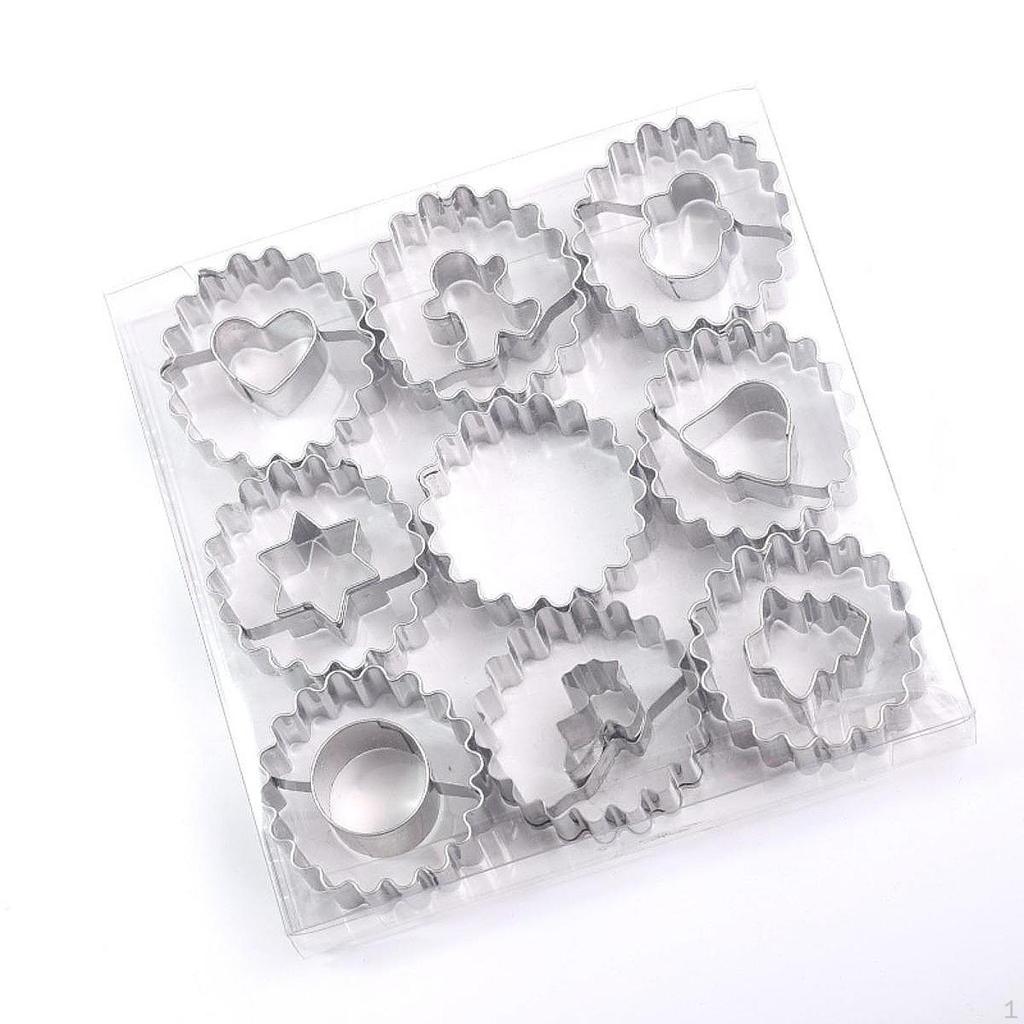 9x Christmas Cookie Cutter Set Cookies DIY Stainless Steel Biscuit Model for