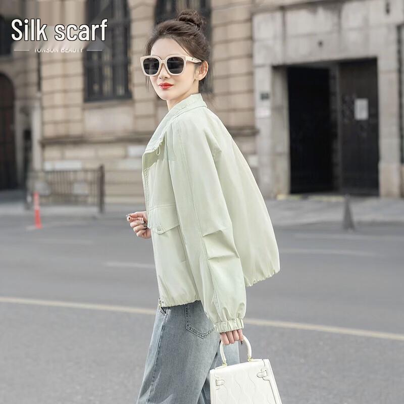 Sibaishe Women s Solid Lapel Loose Jacket XL