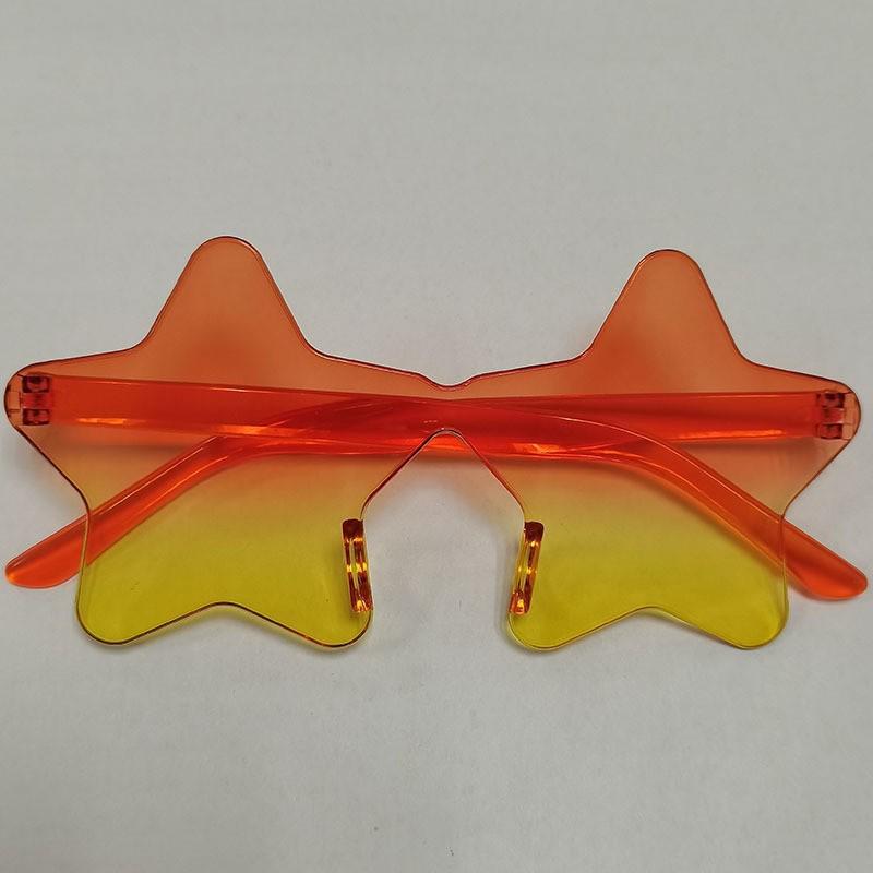 Trendy Multi-Color Star Frameless Sunglasses for Parties & Beach