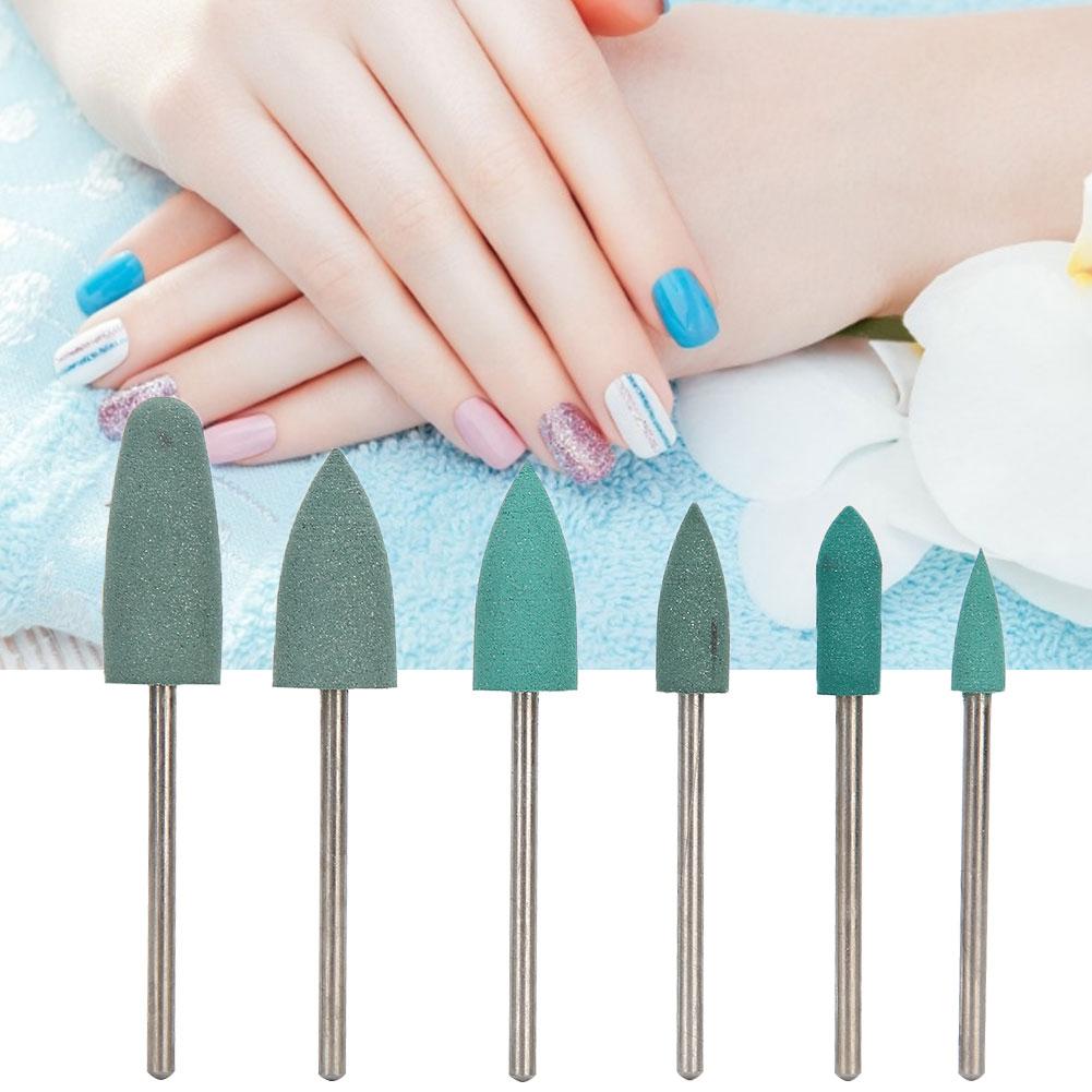 6 stücke Nagel Bohrer Nail art Bohrer Maniküre Schleifen Kopf Nagel Polieren Bits Zubehör