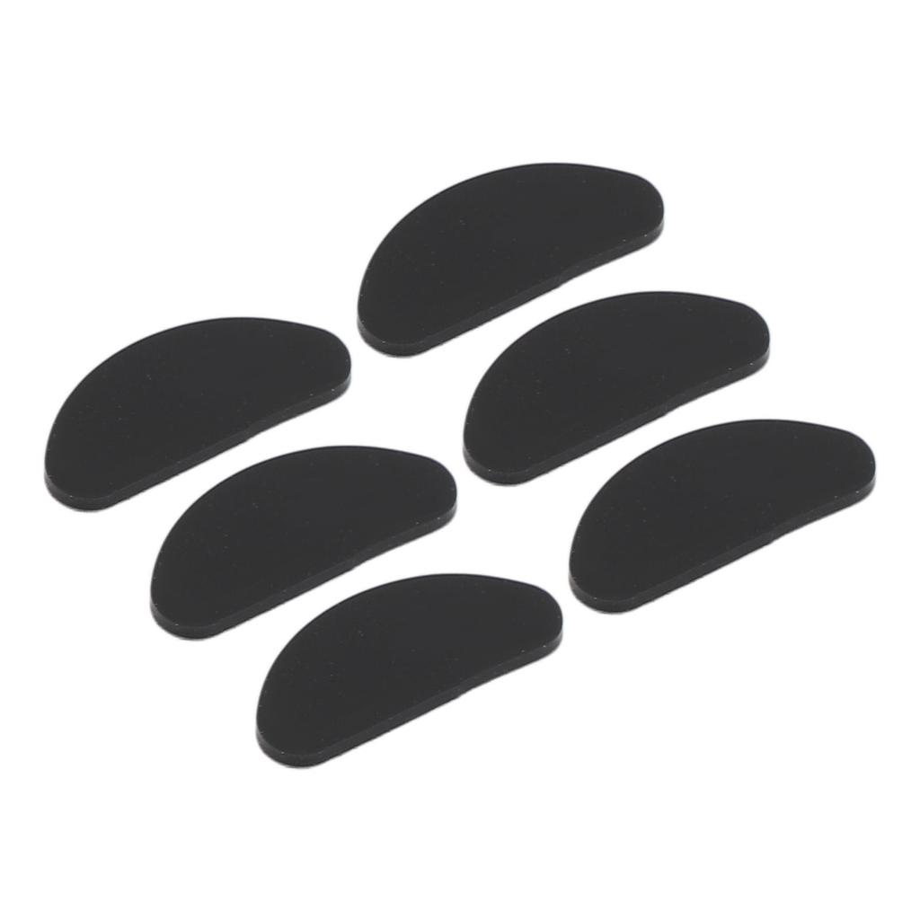 20 Pairs Silicone Eyeglass Nose Pads D Shaped Slip Resistant Adhesive Nose Cushions for All Types Glasses Black
