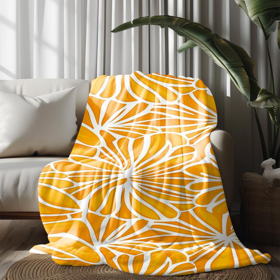 Floral Pattern Blanket Microfiber Flannel Cover Blanket Bedroom Living Room Sofa Soft And Comfortable Home Decoration