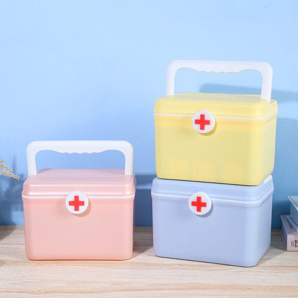 Large Capacity Medicine Storage Box with Handle Medicine Case Emergency Box  Household Nursing