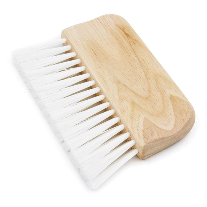 Practical Flat Brush Fiber Brush with Wooden Handle Hand-held Art Brush Furniture Brush Cleaner for Indoor Outdoor Wall