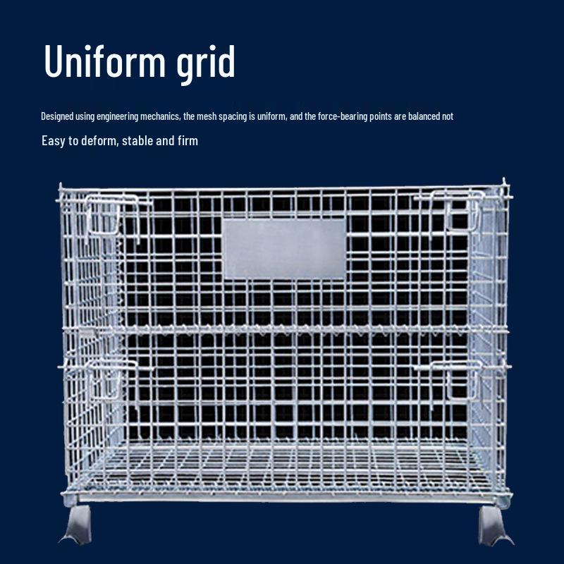 Metal Mesh Folding Storage Cage for Warehouses and Workshops