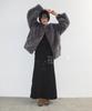 Ronron Side Check Ribbon Pocket Maxi Skirt Black