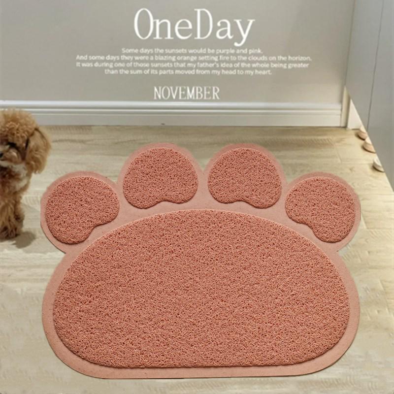 Anti-Splash Cat Litter Mat & Bed: Paw Pad & Silk Ring Design