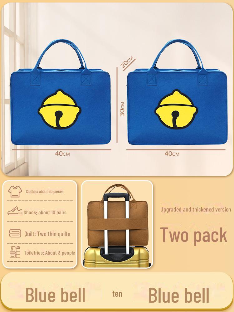 Детская сумка-тележка с рисунком - большая вместимость, симпатичное фетровое дорожная сумка для хранения