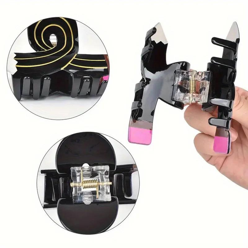Cross Pencil ShapeCute Large Acrylic Hair Claw Clips for Women Girls Hair Accessories Cartoon Ponytail Hairgrip Back School Gift