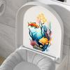 Pegatina de Inodoro de Animales Extraíble Autoadhesiva Impermeable PVC Arte de Pared para Sala de Estar Submarino