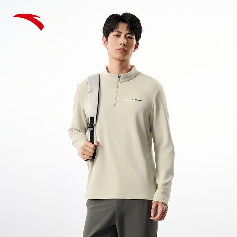 Anta Men s Zero Pressure Half-Zip Long-Sleeve T-Shirt XL