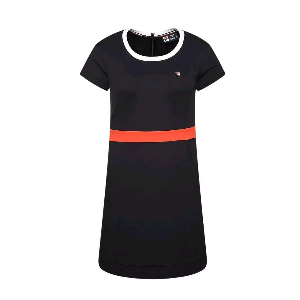 Fila Ginny Series Casual Sport Simple Fashion Short Sleeve Dress Women Dresses F61W821315F-NV