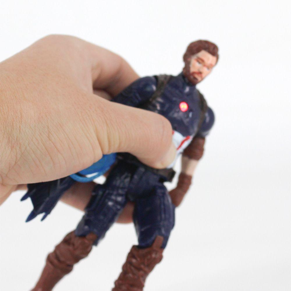 Figuras de Acción LED Vibrantes y Duraderas Vengadores Infinity War Muñeco Capitán de 16 cm Para Niños