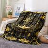 1PC Fish hook  Print FlAannel Blanket, High quality Comfortable for All Seasons, Home Decor, Warmth and Comfort