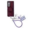 Magnetic Wrist Strap Cute Stars Wireless Charging PU Leather Phone Case for Samsung Galaxy Z Fold 6 5 4 3 Protective Cover