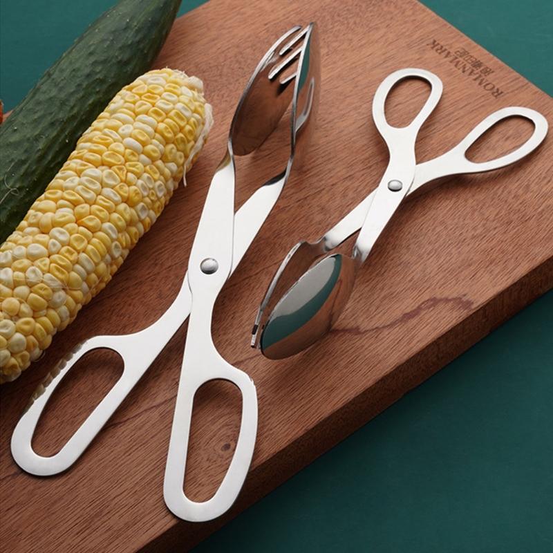 Salad and Cake Serving Tongs with Scissor Mechanism Salad Tongs Suitable for Comfortable Operations Various Setting