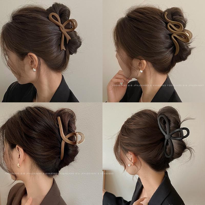 Massive schwarze matte große Haarklammern aus Acryl, Haarnadeln, Hai-Clip, Haarspange, Krabben-Haarspangen, Kopfbedeckung für Frauen, Haar-Accessoires