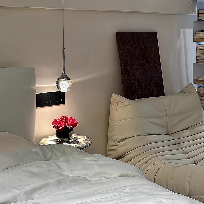 Modern Minimalist Crystal Pendant Light for Bedroom, Dining, and Living Room