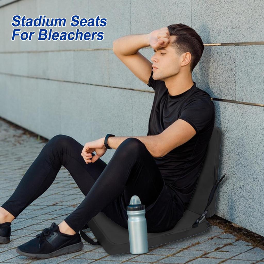 Stadium Seats with Back Support Bleacher Cushion with Back Support Portable Floor Sitting Cushion for Outdoor Boat Tailgating