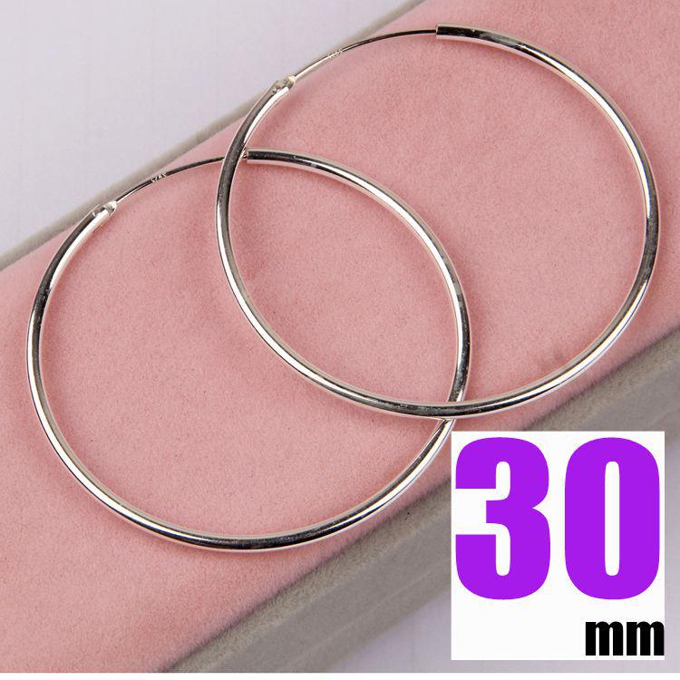 

Большие серьги-кольца из стерлингового серебра 925 пробы для женщин - простой японский и корейский стиль