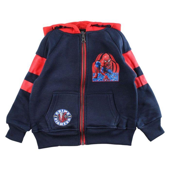Jogging Spiderman enfant - Sweat à Capuche et Pantalon bleu marine (2- 8 Ans) - - Bleu