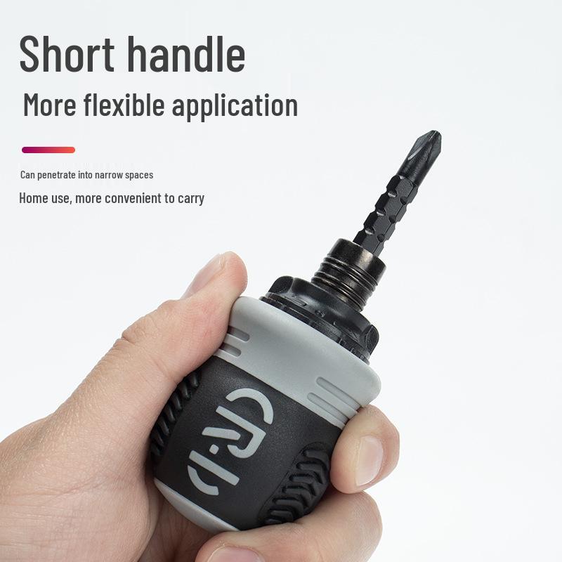 Telescopic Ratchet Screwdriver Set with Assorted Bits - Two-Way, Multifunctional, Labor-Saving