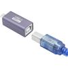 USB 2.0 B Type Connector Adapter, Micro USB Male To USB B (MIDI) Female Power and Data Extension Adapter, Aluminum Alloy Housing, for Electronic