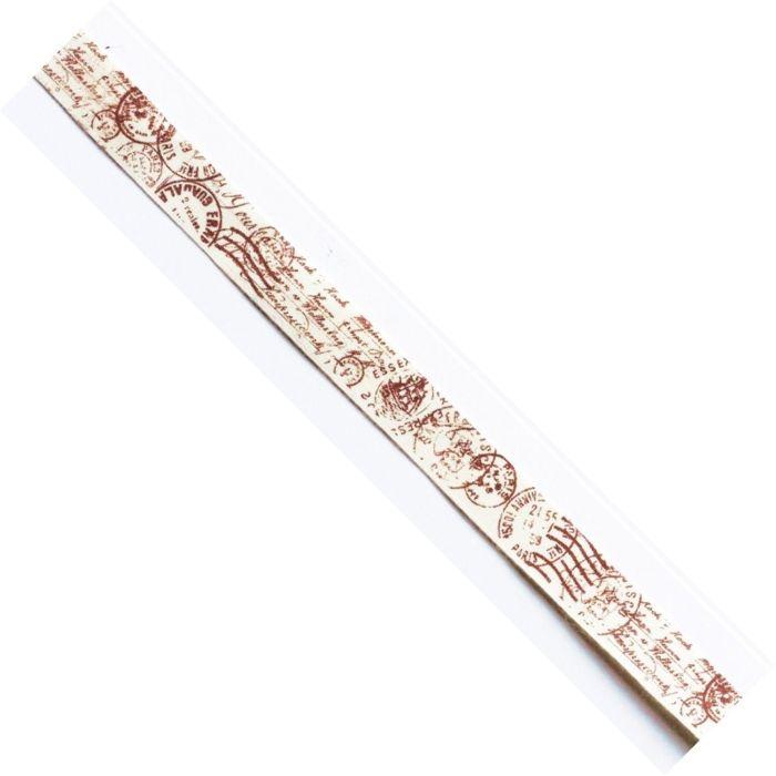 Cotton Ribbon Brown Stamps 1.5 Cm X 2 M