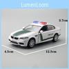 M5 Alloy Car Model 136 Scale Police Emergency Vehicle For Kids Collectors