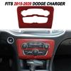 Car Carbon Fiber Look Interior Central Control Air Conditioning Panel Cover Tirm For Dodge Charger 2016-2021