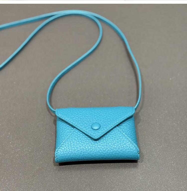Genuine Leather Mini Crossbody Bag for Women Envelope Style Phone Purse