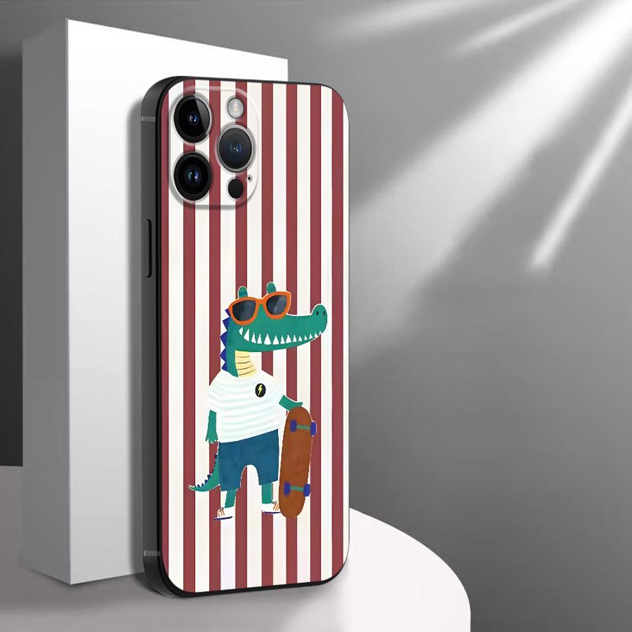 Phone Case for Apple iPhone 17 Pro Max Air 13 11 17e 14 XR XS MAX 15 Pro 7 8 16 12 Funda Phone Cover Creative Cartoon Animals
