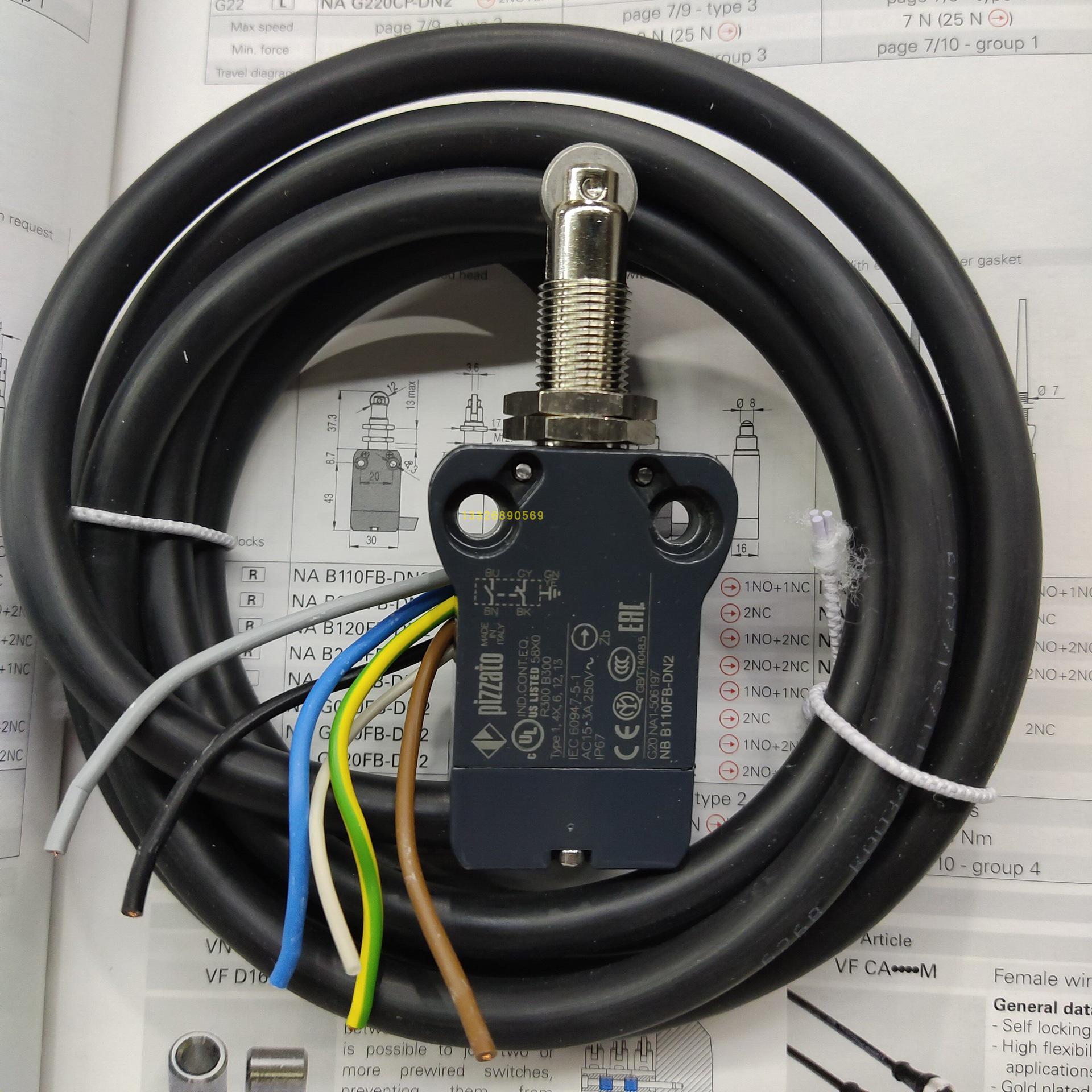 

NB B110FB-DN2 PIZZATO Limit Switch: Genuine Replacement for FB4511-2SN - Brand New, Original.