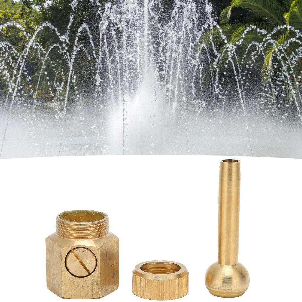 Female Thread Fountain Nozzle Brass Water Spray Head with Valve for Pond