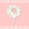 Hand-Held Fan, Summer Portable Cute Round Fan, Long-Handled Fan, Plastic Creative Niche Fresh Apple Fan
