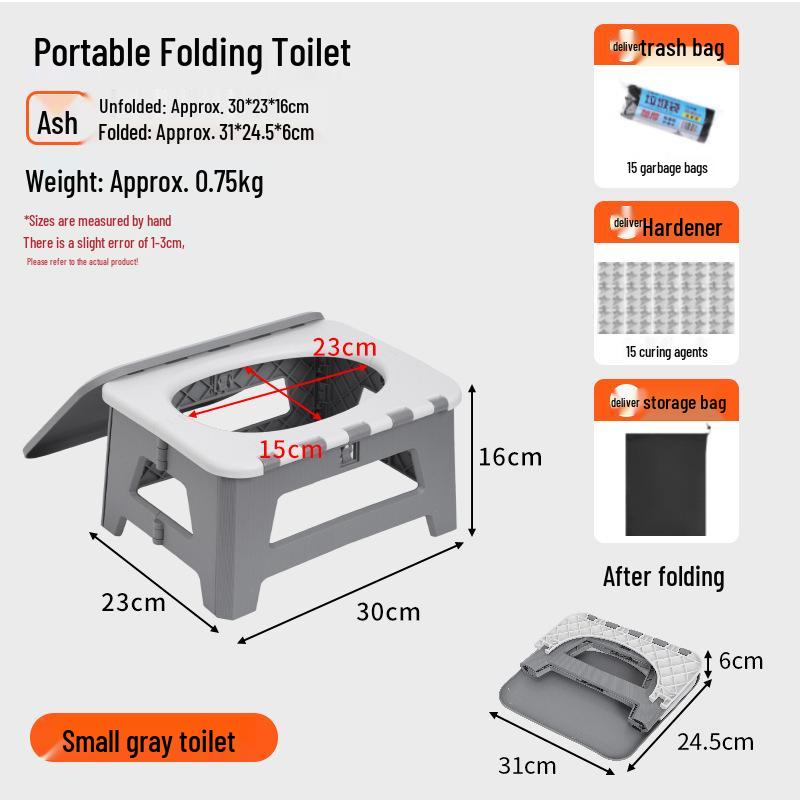 Portable Odor-Proof Folding Camping Toilet for Adults