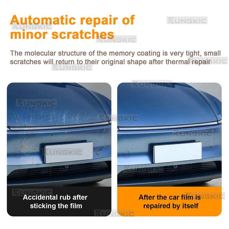 Beskyttelsesfilm i TPU for Tesla Model Y Juniper Lansering 2025 2026-OP Dør foran Dør bak Utvidet Støtfangerlys Usynlig Bil PPF