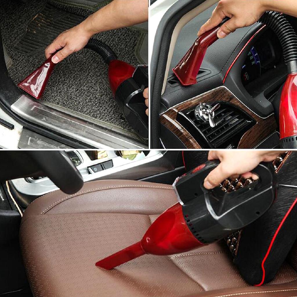 60W LED Light Portable Car Vacuum Cleaner Handheld Vacuum Cleaner Wet And Dry Dual Use Mini Vacuum Aspirateur Voiture