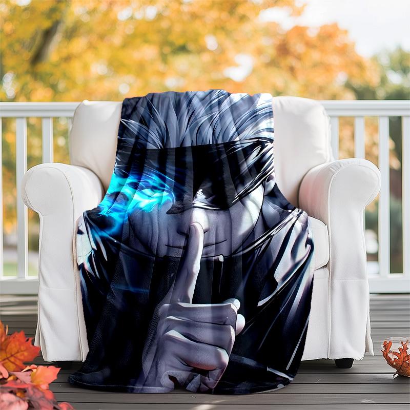 1pc Gojo Satoru (2) Theme Blanket - Digital Print, Polyester, Cozy for All Seasons, Perfect for Outdoor, and Travel
