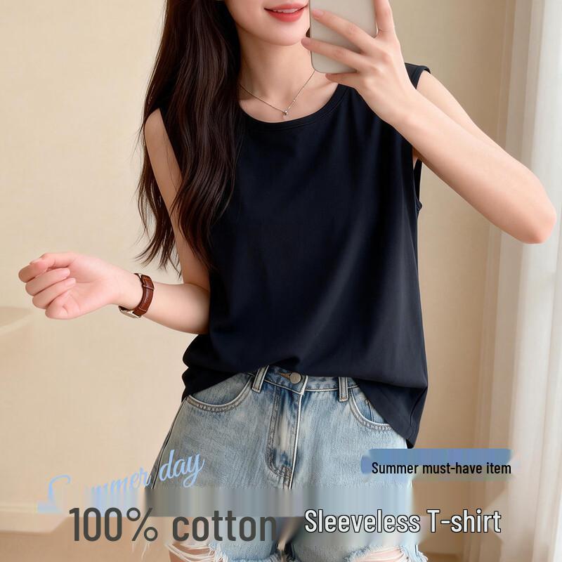 Women s Pure Cotton Sleeveless Tank Top L