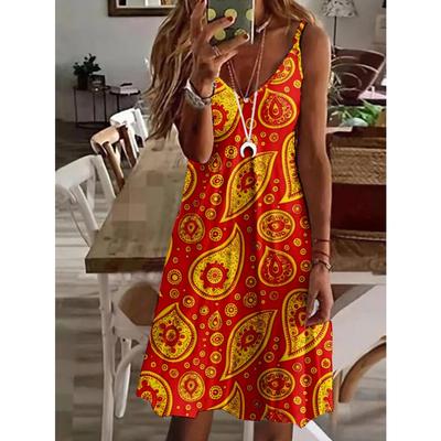 Robe débardeur élégante pour femme, nouvelle collection printemps-été avec imprimé