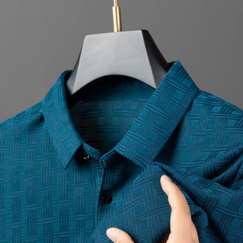 High quality short sleeve men's polo shirt summer fashion high-end texture luxurious design soft breathable casual T-shirt