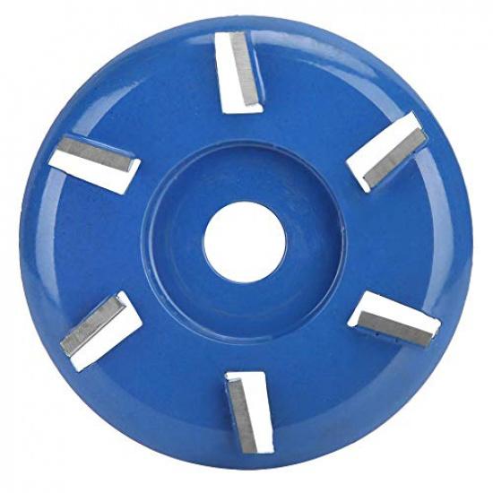 Yosoo123 Wood Cutting Disc, Wood Carving Disc Steel 6-Teeth Milling Cutter Woodworking Tool Angle Grinder Accessories for Softwood Hardwood(02)