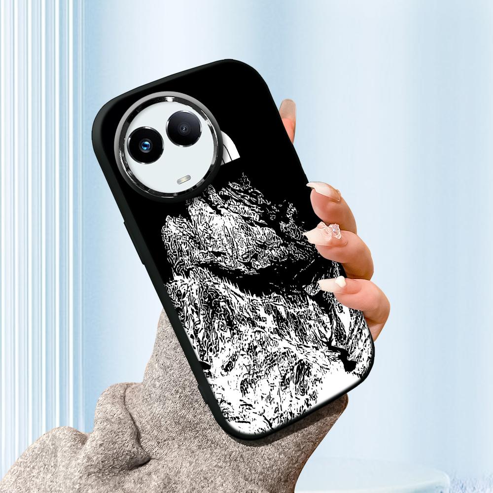 Solid Color Silver Edge Lens Fatty Casing Soft TPU Liquid Silicone Cover Shockproof Phone Case for OPPO Reno Realme OnePlus