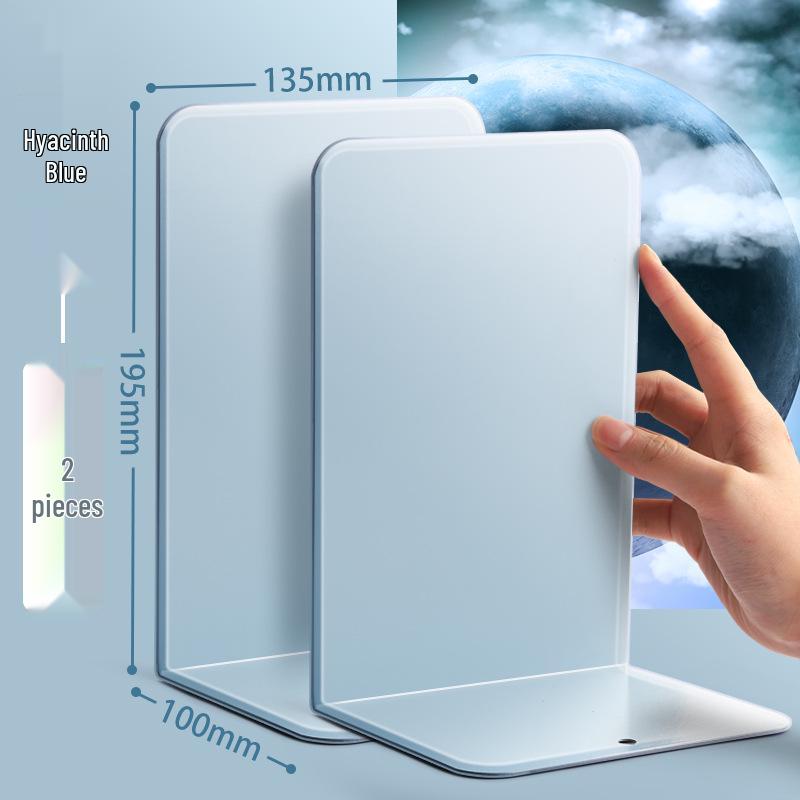 2-Piece Retractable Metal Book Stand and Bookend for Students