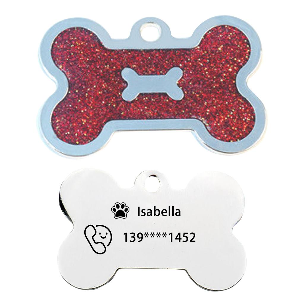 Pet Tag Keychain Pendant Cross-border Stainless Steel Holiday Gift Small Gift Engraved Metal Keychain