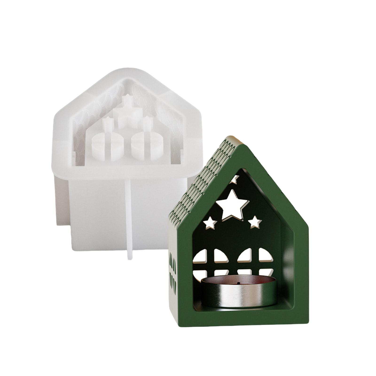 

Силиконовая форма для изготовления подсвечника Star Window House Home Decoration Mold Гипсовая форма для подсвечника