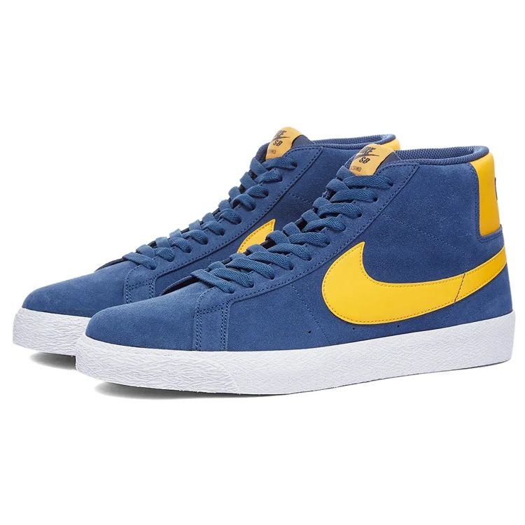Nike Zoom Blazer Mid SB Michigan Unisex Sneaker Blau Marine Weiß 864349-402