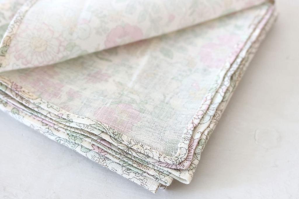 DDintex FLORET LONDON Cloth 02, Flanders Linen, Emily, Pink, 45x45cm [Liberty Print]