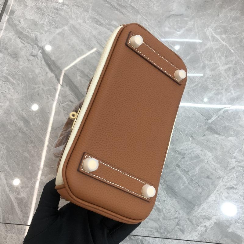 Neue erste Schicht Litschi-Muster Rindsleder Farbabstimmung und Farbkontrast, Handtasche aus echtem Leder, Europäische und Amerikanische Messenger-Damenhandtasche